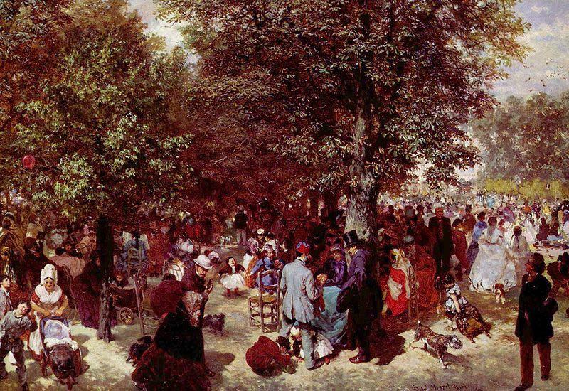 Adolph von Menzel Afternoon at the Tuileries Park